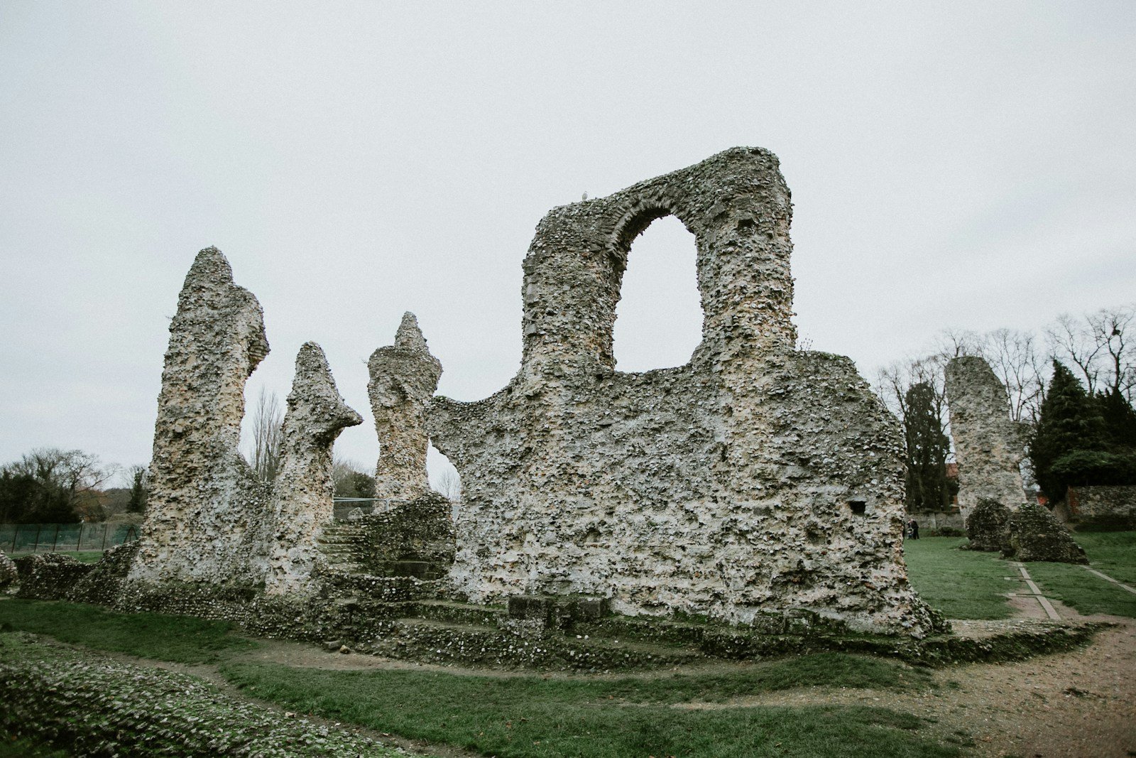 The ruins of the Abbey of St Edmund, standing in Bury St Edmunds' Abbey Gardens