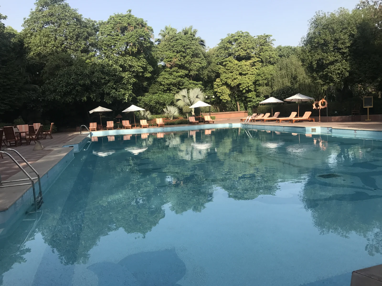 Swimming pool at the Taj Mahal Hotel, New Delhi