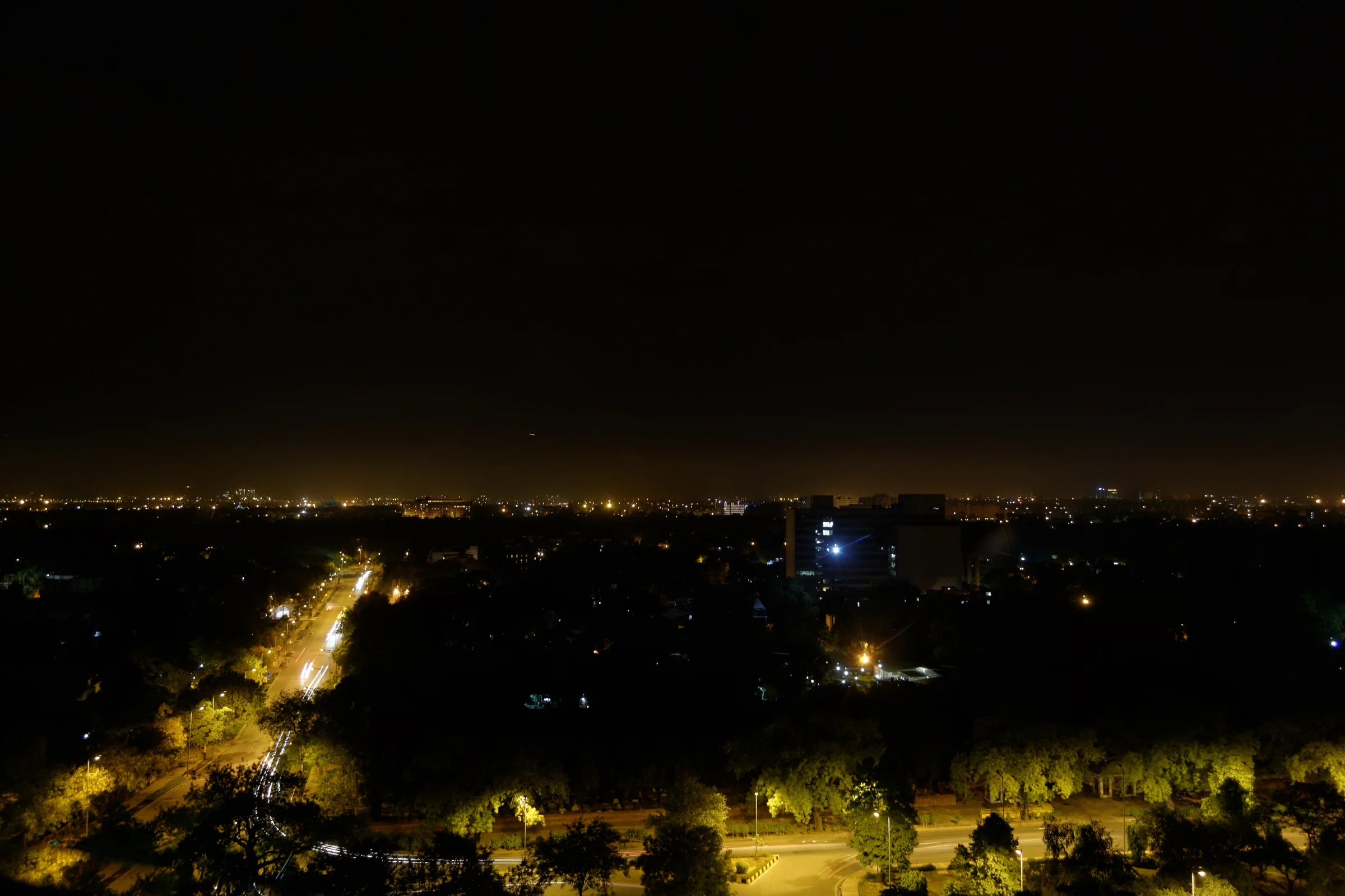 View over central New Delhi from the Taj Mahal Hotel